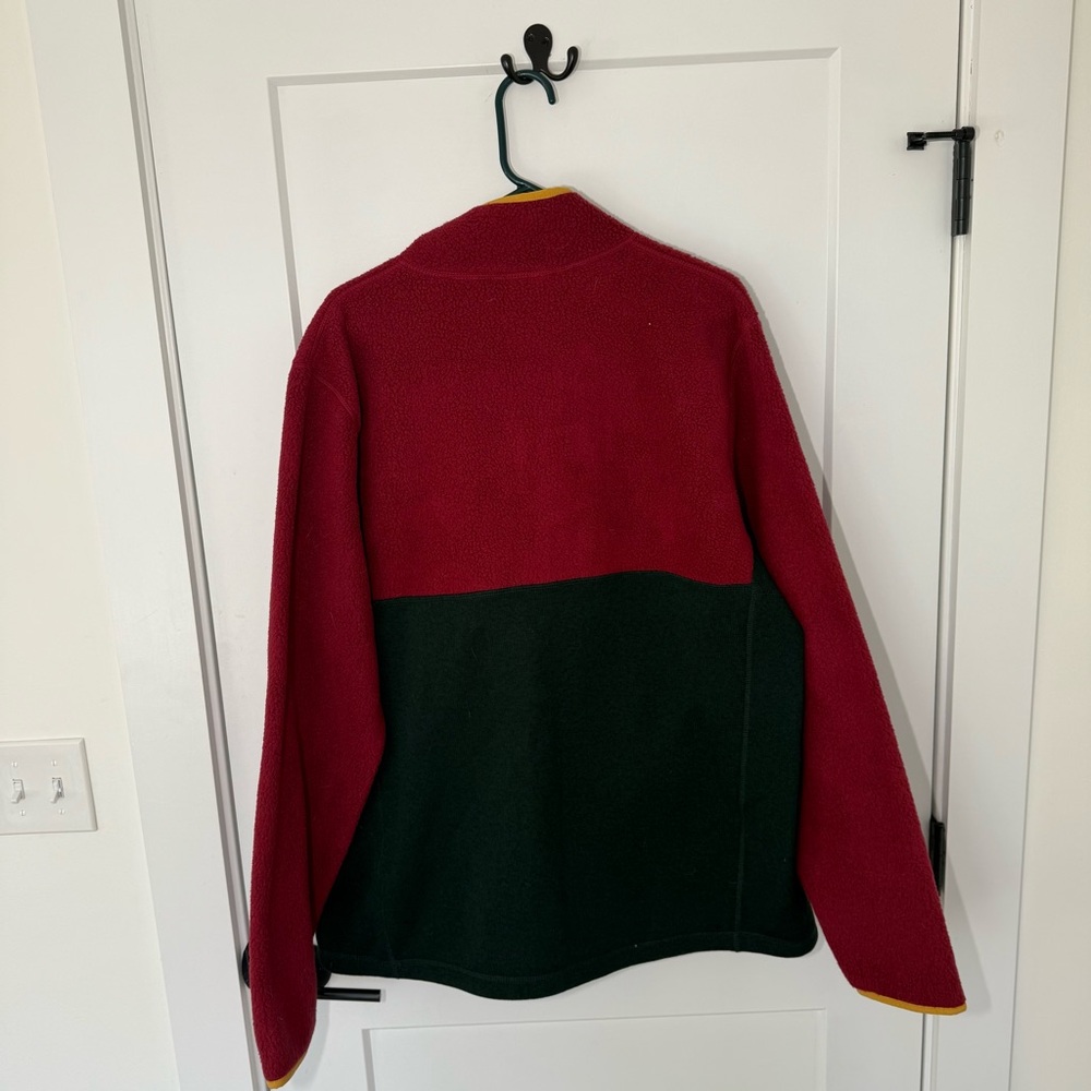 LL Bean L.L.Sweater Fleece Sherpa Hybrid Pullover. 1/4 Zip Multicolor Outdoor. - Picture 7 of 7